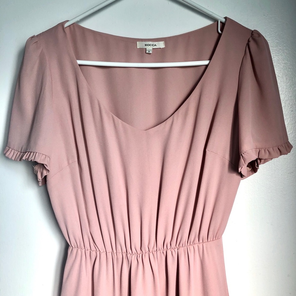 KOCCA blush pink knee length dress Made in Italy
